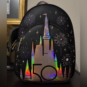 Loungefly Disney Parks Walt Disney World 50th Anniversary Grand Finale Mini Back